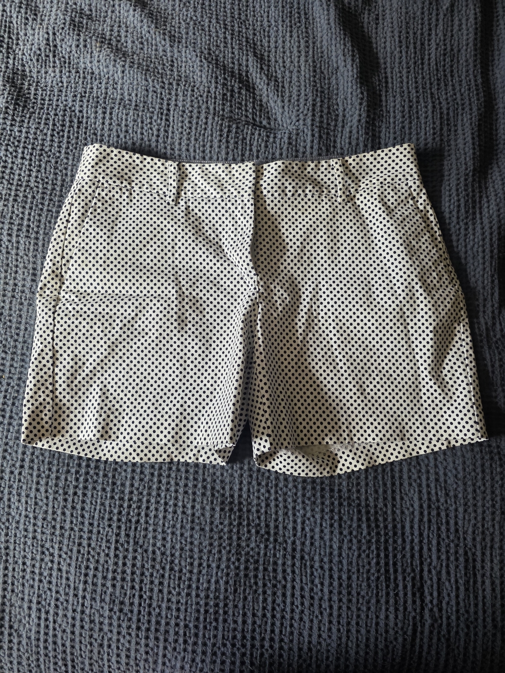 Nautica Cream Shorts with Black Polka Dots